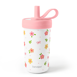 FunzyKup 14oz Kids Spill-resistant Straw Tumbler | Flowers