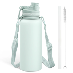 Mint CamelMate | 2-in-1 Lid Water Bottle with Strap 32oz
