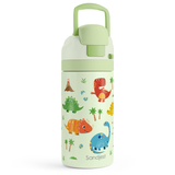FunzyPop 16oz Kids Push-button Water Bottle | Dinosaurs