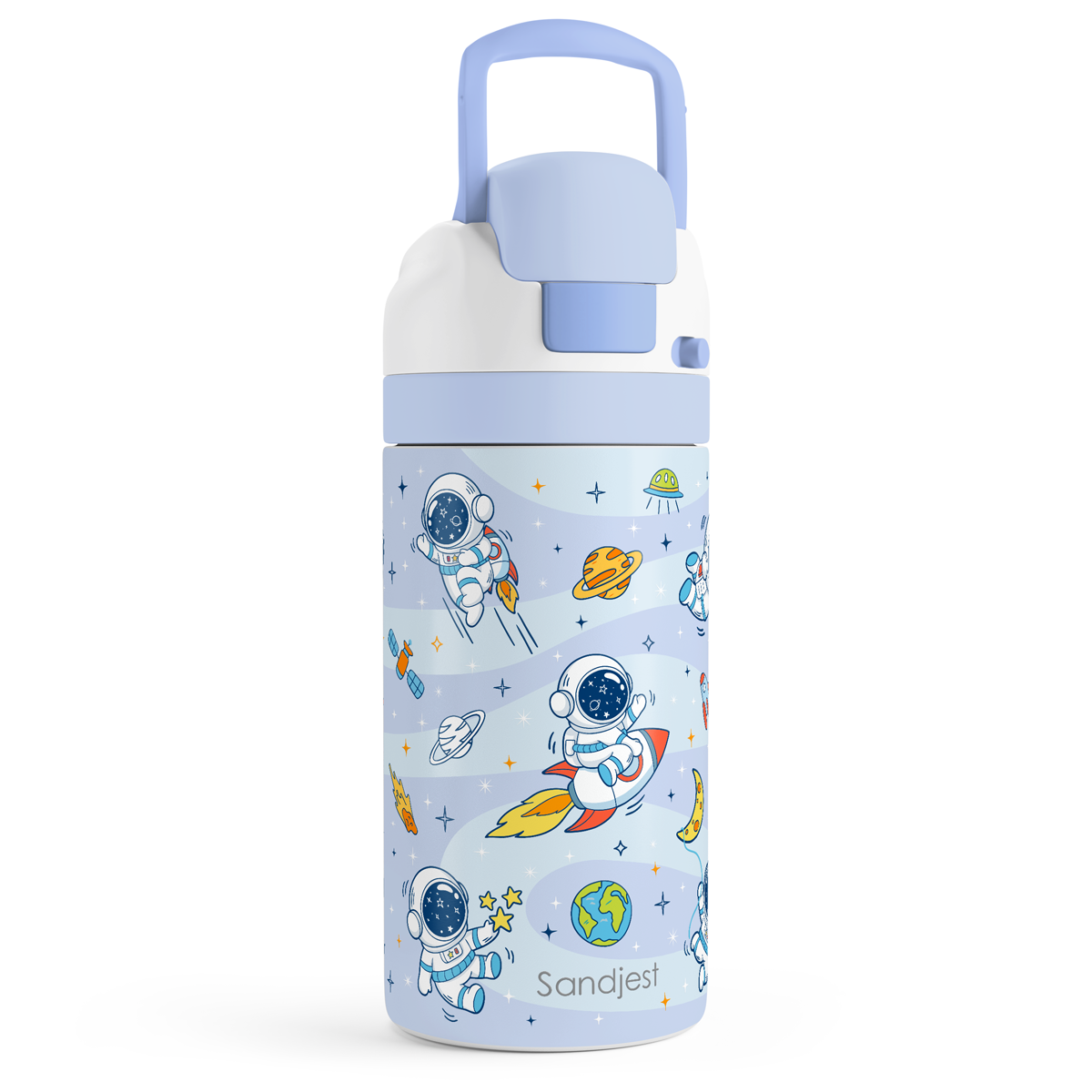 FunzyPop 16oz Kids Push-button Water Bottle | Astronaut