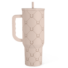 Horse Tumbler with Handle, Insulated Cup Stainless Steel Travel Mug Cup, Gifts for Women Girl, Equestrian Gift for Birthday Christmas, 40oz