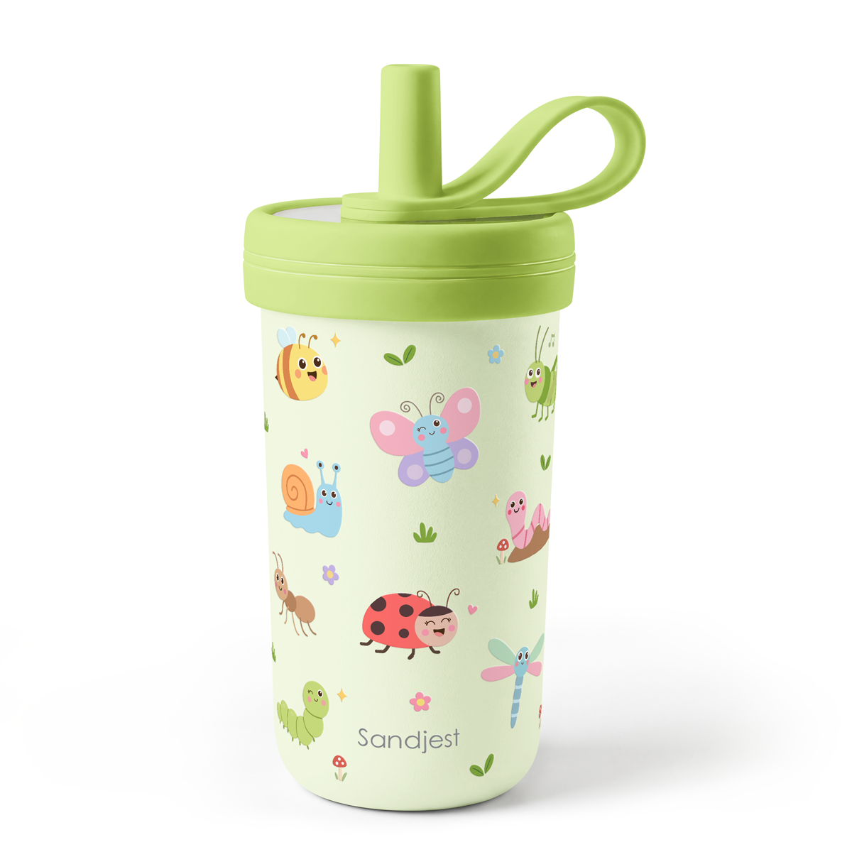 FunzyKup 14oz Kids Spill-resistant Straw Tumbler | Bugs