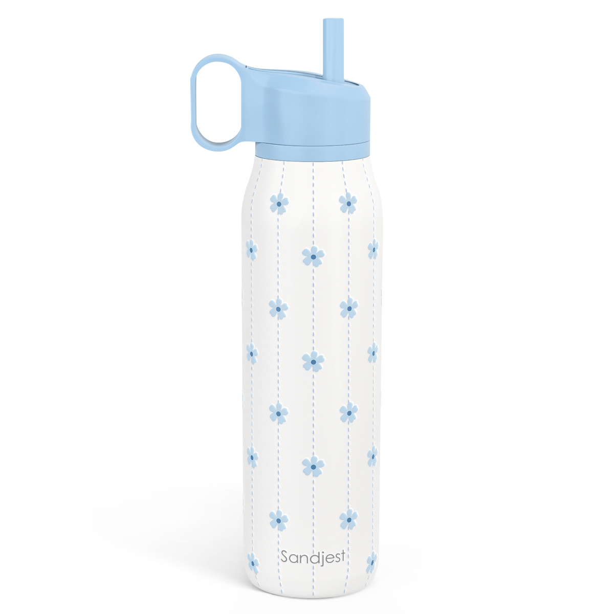 20oz Twist Lid Water Bottle | Bluebell Stripe