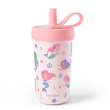 FunzyKup 14oz Kids Spill-resistant Straw Tumbler | Sweet Mermaids
