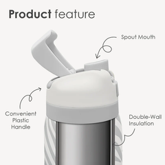 Grey Zebra VividPop | Push-button Lid Water Bottle 32oz