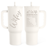 White Wife Slidemate | Slider Tumbler with Handle 40oz