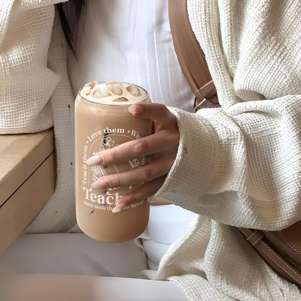 Teacher GlassGlow | Glass Tumbler with Bamboo Lid 16oz