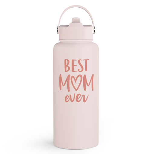 Mom Water Bottle, Best Mom Ever Bottles 32oz Stainless Steel Insulated with Lid, Gifts for Moms from Daughter Son, Gifts for Mother's Day Christmas Birthday