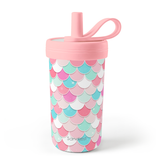 FunzyKup 14oz Kids Spill-resistant Straw Tumbler | Mermaid Scales