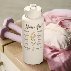 Christian Gifts for Women, Inspiration Water Bottle 32oz Stainless Steel Insulated with Lid, Religious Gifts for Mom Friends Ladies on Birthday Mother's Day Christmas