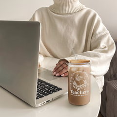 Teacher GlassGlow | Glass Tumbler with Bamboo Lid 16oz