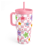 CubbyKup 20oz Kids Leak-proof Tumbler | Checkerboard Stars