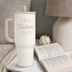 Teacher Appreciation Gift for Women - Stainless Steel Insulated Tumbler with Handle - Teachers Travel Coffee Mug Cup for Women Back to School Birthday Christmas, 40oz
