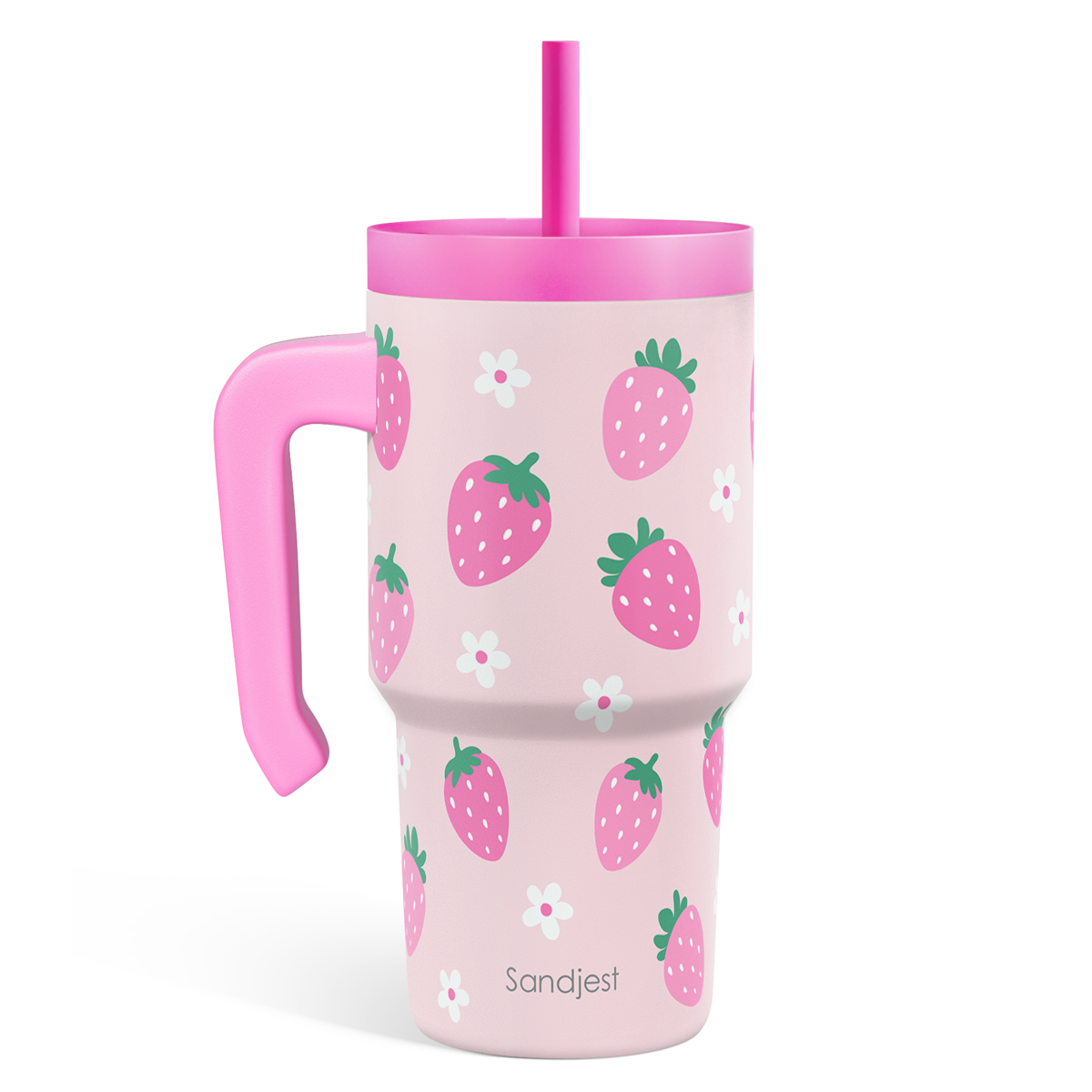 SippyKup 20oz Kids Tumbler with Half Handle | Strawberries