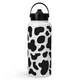 Black Cow Print SipChic | Straw Lid Water Bottle 32oz