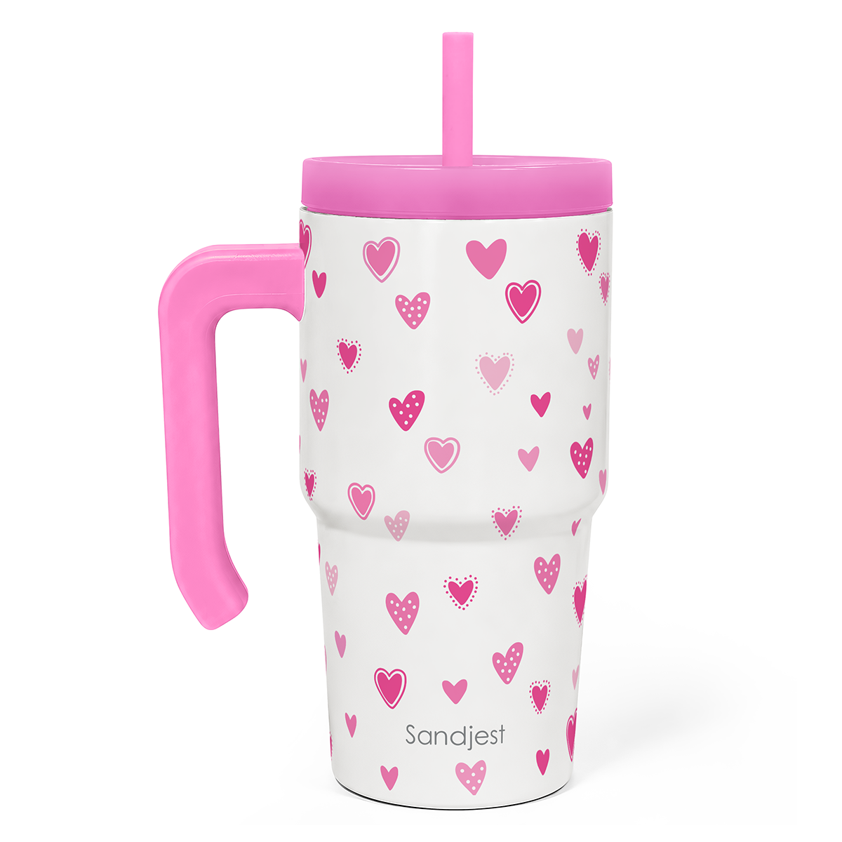 SippyKup 20oz Kids Tumbler with Half Handle | Sweetheart Pink