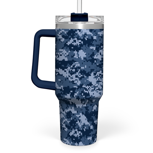 Camouflage Tumbler 40oz Stainless Steel Insulated with Lid & Straw, Camo Travel Mug Cup Gifts for Men Dad Husband Brother Grandpa Veteran Hunting Lover on Christmas Birthday Valentine Fathers Day