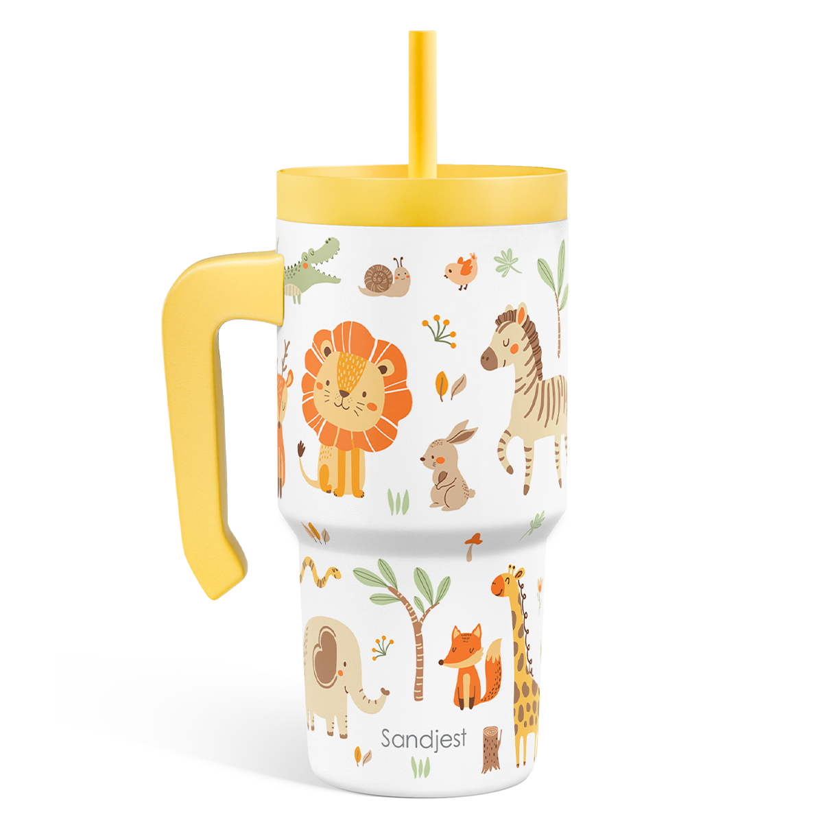 SippyKup 20oz Kids Tumbler with Half Handle | Jungle Animals