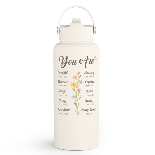 Christian Gifts for Women, Inspiration Water Bottle 32oz Stainless Steel Insulated with Lid, Religious Gifts for Mom Friends Ladies on Birthday Mother's Day Christmas