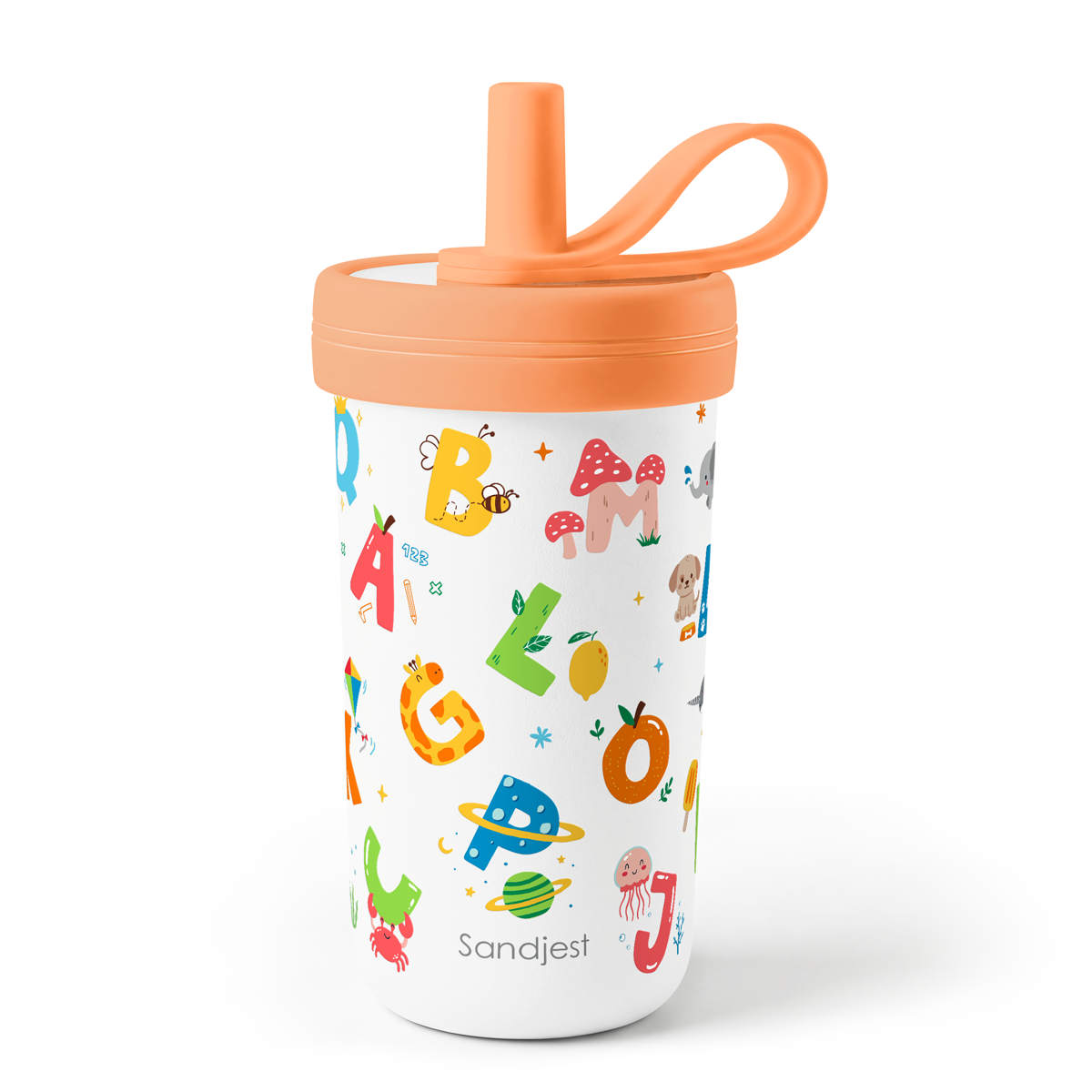 FunzyKup 14oz Kids Spill-resistant Straw Tumbler | Alphabet