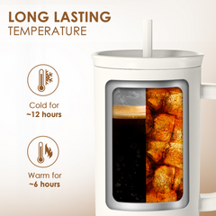 Book Lover Gifts for Women, Just One More Chapter Tumbler with Handle, Stainless Steel Insulated Coffee Travel Mug Cup, Gifts for Women Girls Bookworm on Christmas Birthday, 40oz