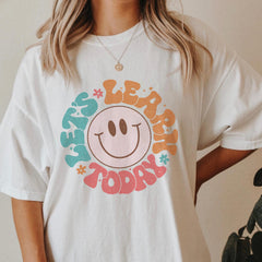 Sandjest Teacher T-Shirt Let¡¯s Learn Today Gift for Women Kindergarten Teacher