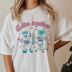 Sandjest Funny T-shirt for ICU Nurse Valentine Tee Gift for Couple Girlfriend Wife