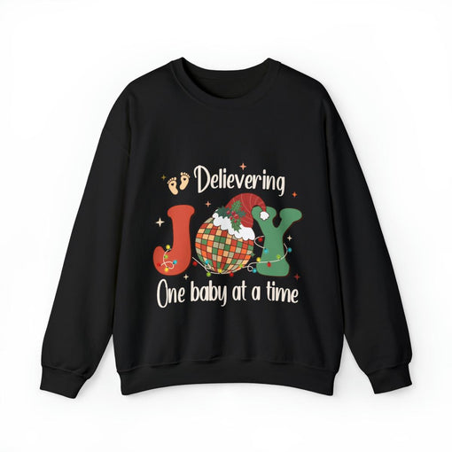 Sandjest Delivering Joy Labor and Delivery Christmas Shirt, L&d Nurse Christmas T-Shirt, Holiday Labor Nurse Gift, Labor & Delivering Nurse T-Shirt