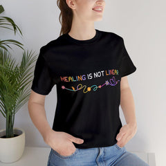 Sandjest Mental Health T-Shirt Healing Is Not Linear Gift for Women Girl Friends