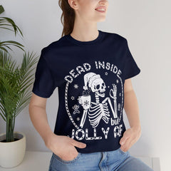 Sandjest Funny Skeleton T-shirt Christmas Gift for Cocoa Lover Friend Women