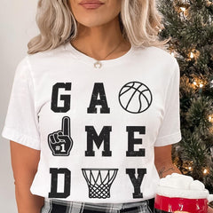 Sandjest Basketball T-Shirt Game Day Gift for Women Girl Friend Men Boy