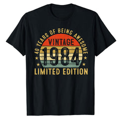 40th Birthday 1984 40 Years Of Being Awesome Retro T-Shirt