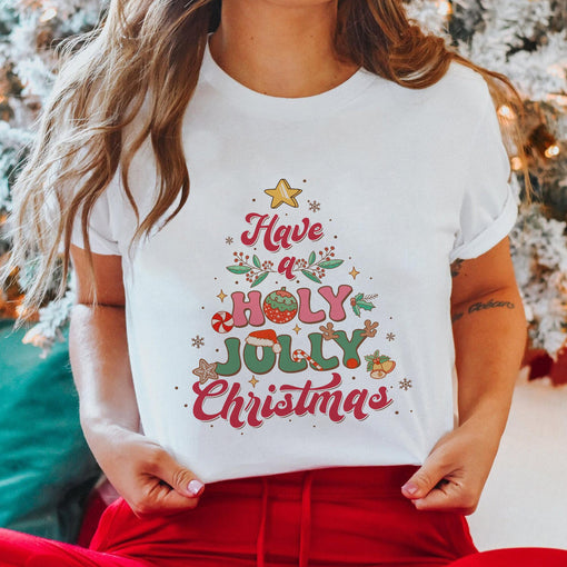 Sandjest Have a Holly Jolly Christmas Tshirt, Retro Christmas Tee, Cute Christmas Tshirt, Holly Jolly Tee, Christmas Gifts