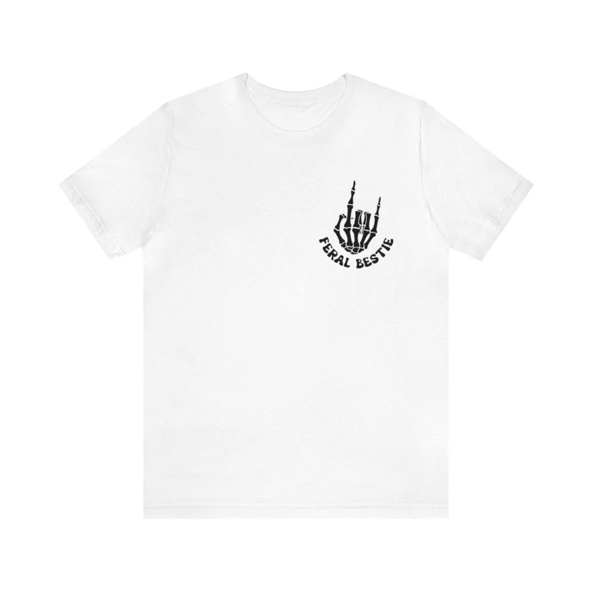Sandjest Bestfriend T-Shirt Somebody’s Feral Bestie Gift for Women Friends Besties