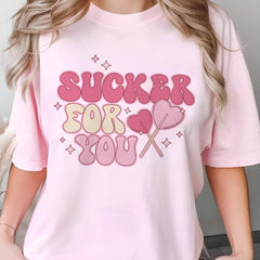 Sandjest Valentine Tee Shirt Sucker for You Gift for Wife Girlfriend