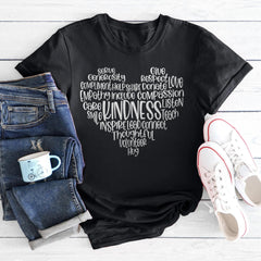 Sandjest Inspirational T-shirt Kindness Gift for Friends Women Men Girl Boy