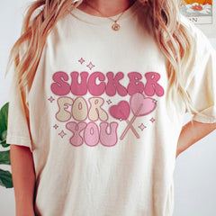 Sandjest Valentine Tee Shirt Sucker for You Gift for Wife Girlfriend