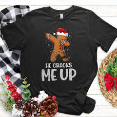 Sandjest Christmas Couple T-Shirt Gingerbread Couple Gifts for Husband Wife Girlfriend Boyfriend