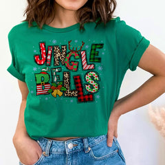 Sandjest Jingle Bell T-Shirt Christmas Gift for Women Girl Friends