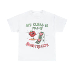 Sandjest Valentine T-Shirt My Class Is Full of Sweethearts Gifts for Teacher Kindergarten Teachers