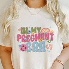 Sandjest Pregnant T-Shirt in My Pregnant Era Gift for Women Girl Friend