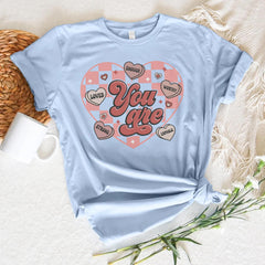 Sandjest Inspirational T-shirt You Are Retro Valentine Gift for Women Girl Friend Teenager