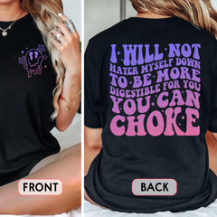 Sandjest Sarcastic Shirt Funny Gift for Women Girl Friends Black Version