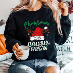 Sandjest Christmas Sweatshirt Cousin Crew Gift for Women Girl Friend