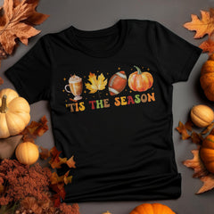 Sandjest Football Shirt, Tis The Season Shirt, Pumpkin Shirt, Football Shirt For Women, Thanksgiving Shirt, Fall Season Shirt, Cute Pumpkin Shirt