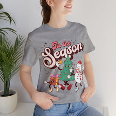 Sandjest Tis The Season Tshirt, Christmas Tshirt, Merry Christmas Tshirt, Christmas Tshirt, Women Christmas T-shirt, Christmas Tee Shirt