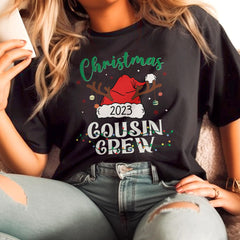 Sandjest Christmas Tshirt Cousin Crew Gift for Women Girl Friend