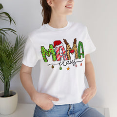 Sandjest Christmas T-shirt Mama Claus Gift for Mom Mother Women Xmas Gift for Your Beloved