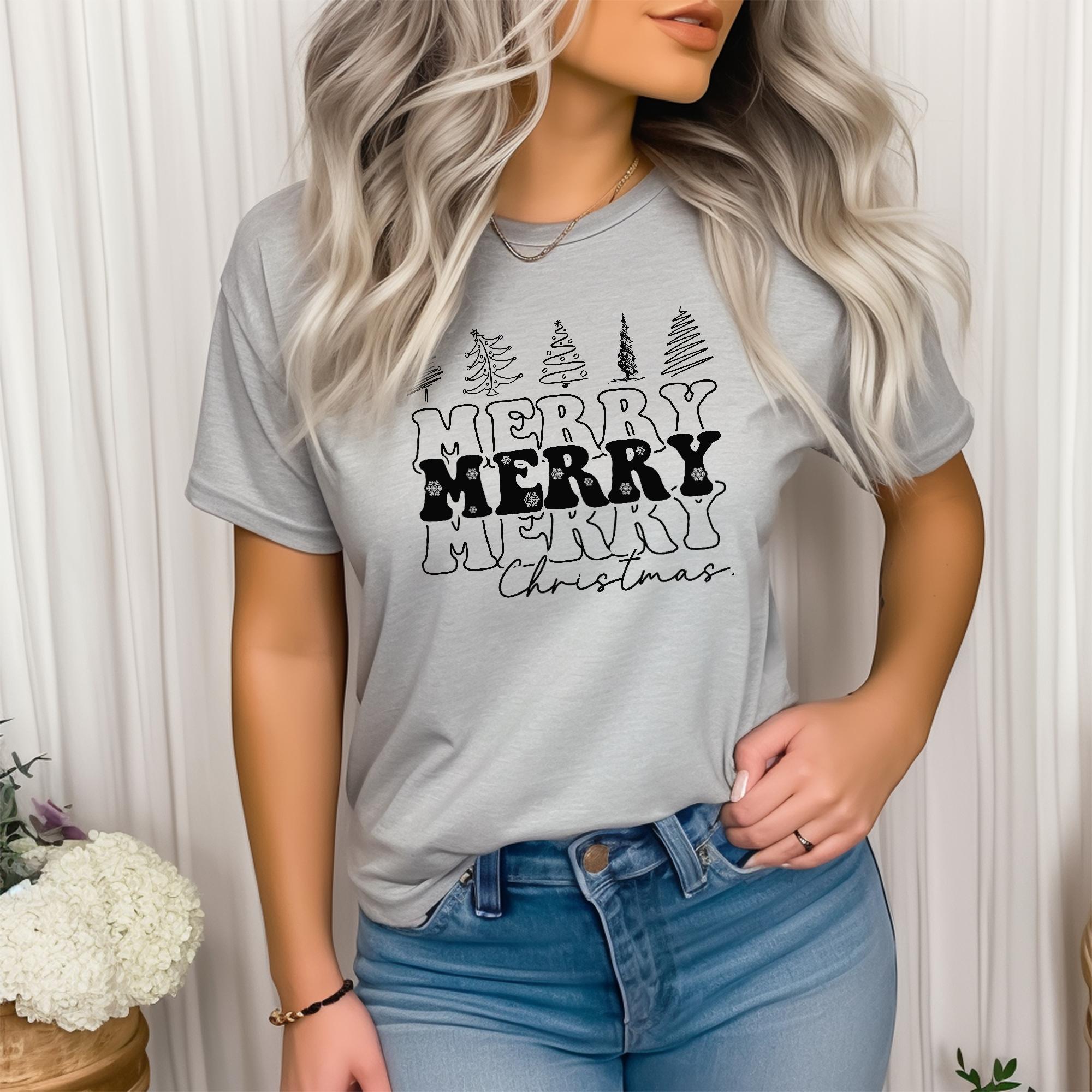 Sandjest Merry Christmas T-Shirt Xmas Gift for Friend Women Men Boy Girl