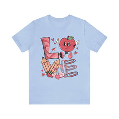 Sandjest Love Teacher Valentine T-Shirt Gift for Teacher Women Professor Friends